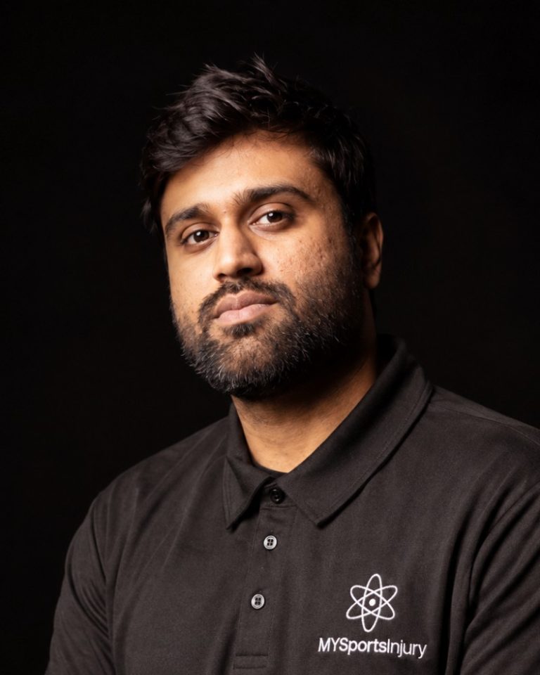 Studio portrait of Hamza Tahir